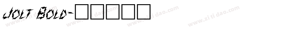Jolt Bold字体转换